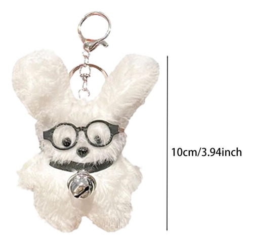 Fs Llavero De Felpa Con Gafas Para Cachorros, Llavero