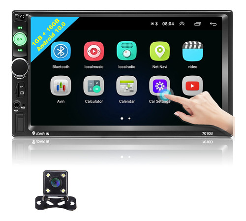 Android Doble Din Vehiculo Estereo 7  Hd Pantalla Tactil