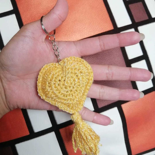 Llaveros Corazón Crochet