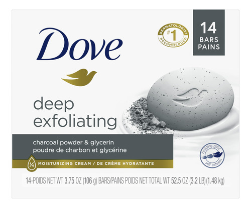 Carbón En Polvo Exfoliante Profundo Soap Dove Beauty Bar, 14