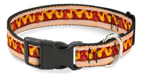 Collar con clip de plástico con hebilla Hot Dog y