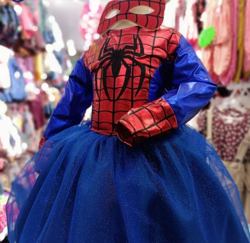 Disfraz Spidergirl Niña Vestido Sipiderman 