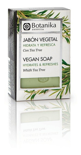 Jabón Vegano Vegetal Con Tea Tree Botanika X 84gr