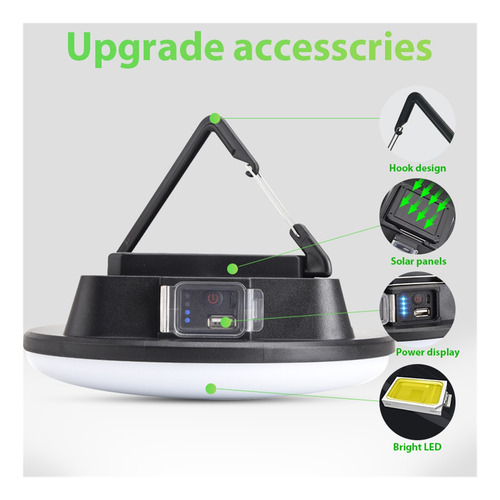 Linterna De Camping Con Energía Solar De 30000mah, Linterna