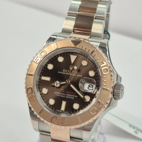 Rolex Yacht-master 40mm Ouro Rosé & Aço Chocolate Dial Ouro Rosê, Prateado Rosé Castanho (Usado)