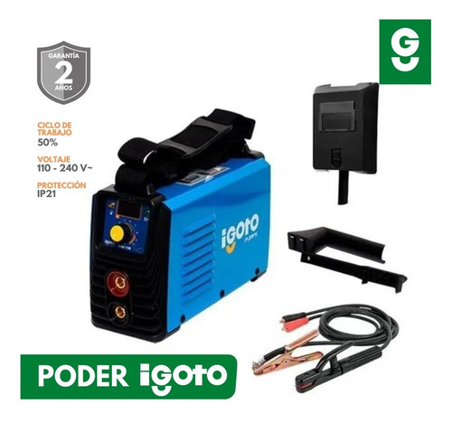 Igoto Inversora Soldadora 130a, Multivoltaje Color Azul