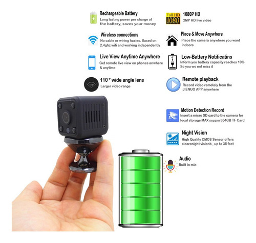 1080p Hd Mini Wifi Cámara Ip Cámara Wifi Mini Cámara Wifi Mi