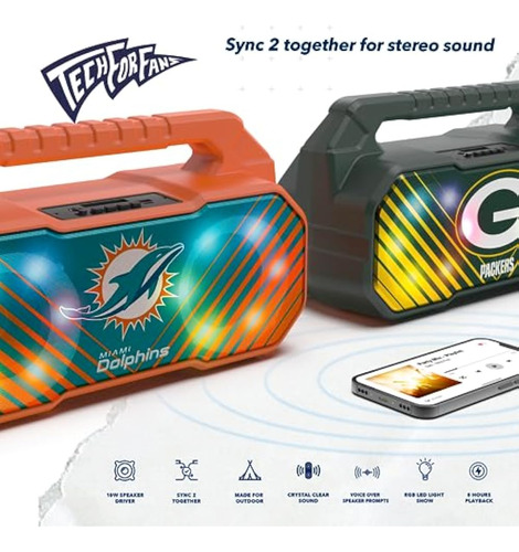 Soar Altavoz Boombox Inalámbrico Unisex De La Nfl