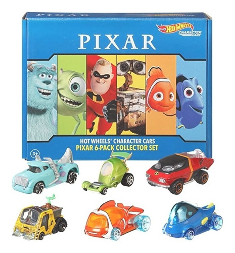 Hot Wheels Disney Character Cars Set De 6 Personajes .