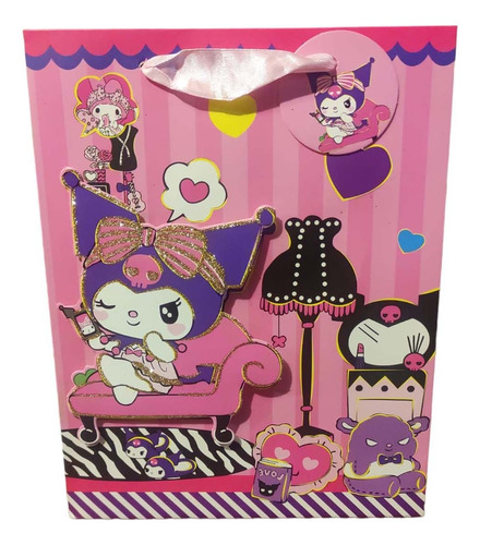 Bolsas De Regalo De Papel Diseños My Melody Kuromi 24x19cm 