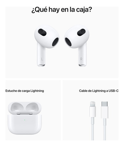 Apple AirPods (3ª generación) Con estuche De carga Lightning
