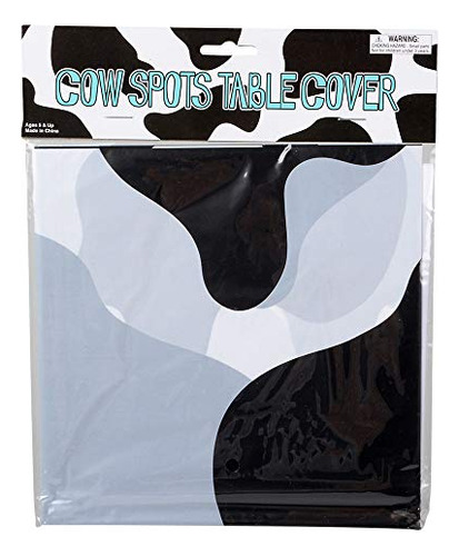 Mantel De Plastico Para Fiesta Con Estampado De Vaca 6 Pzas