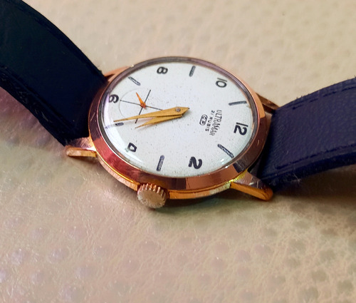 Reloj Vintage Ultramar Ancora En Oro 14k Gp Swiss Made