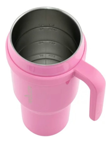 Vaso Termico Cold1 Acero Inoxidable Aislado C/ Asa 40 Oz *sk Rosa Peony