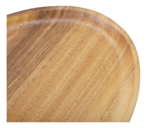 Plato Llano De Madera De Nogal, Estilo Japonés, Único