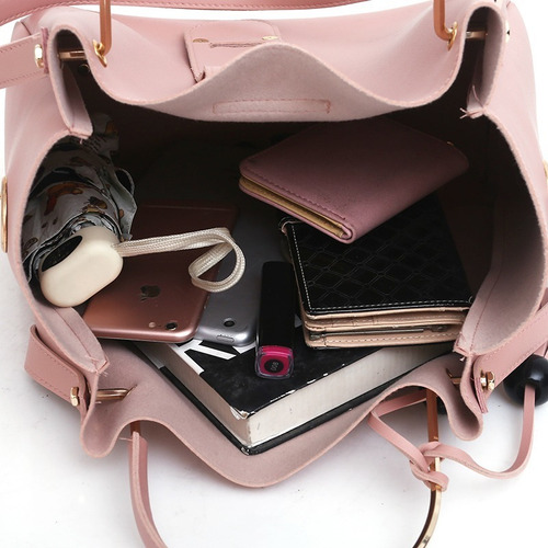 Imagen 5 de 8 de Set 3 Bolsas Mujer Borla Moda Cartera Crossbody Tote Hobo Pu