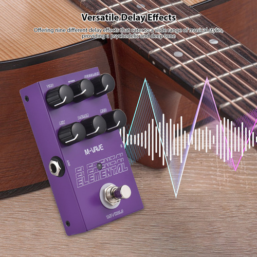 S M-vave Guitar Elemental Delay Effects Pedal Time/9 Delay