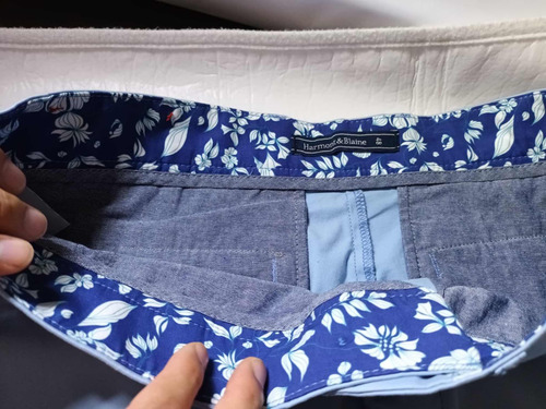 Bermuda Azul Claro Harmont & Blaine Caballero Talla 30mx.