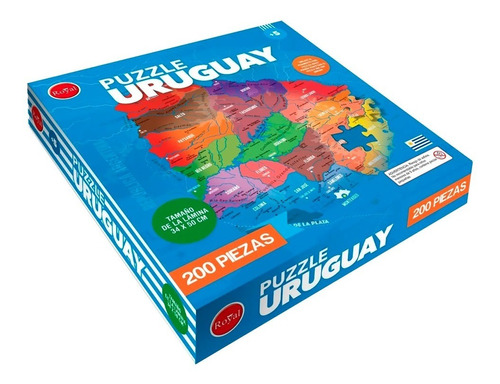 Puzzle Mapa De Uruguay Royal 200 Piezas +5 Años