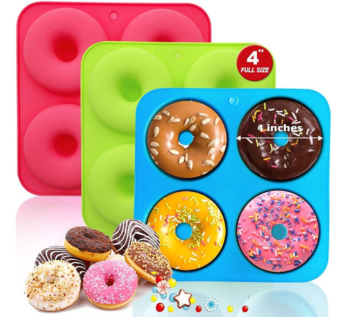 Walfos Full Size Silicone Donut Mold - 4 Pulgadas De Silicon