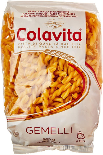 Macarrão Gemelli Colavita Grano Duro 500g