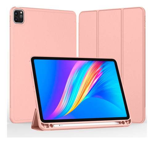 Case Smart @ iPad Pro 11 2021 M1 A2377 A2459 A2301  Rosado