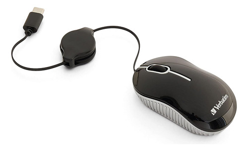 Mini Raton Usb-c Para Ordenador Optico Con Cable Verbatim...
