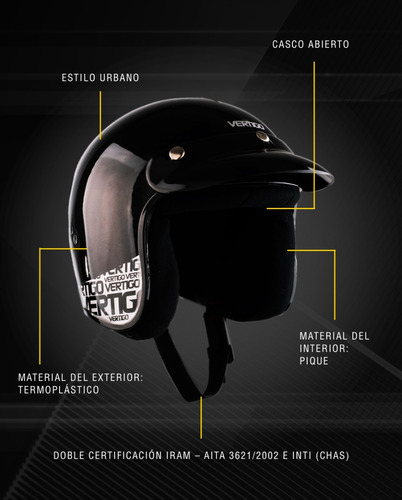 Casco Moto Abierto Vertigo V10. Tienda Oficial.
