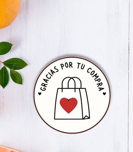 Sticker Gracias Por Tu Compra 120 Unidades Personalizado