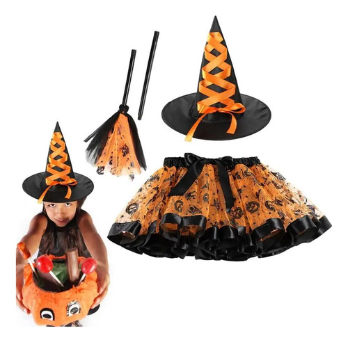 Niños De Disfraces De Bruja Accesorios De Halloween Vestidos