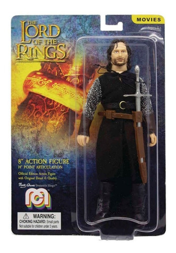 Muñeco Aragon - Lord Of The Ring - 20cm - Mego - Dgl Games 