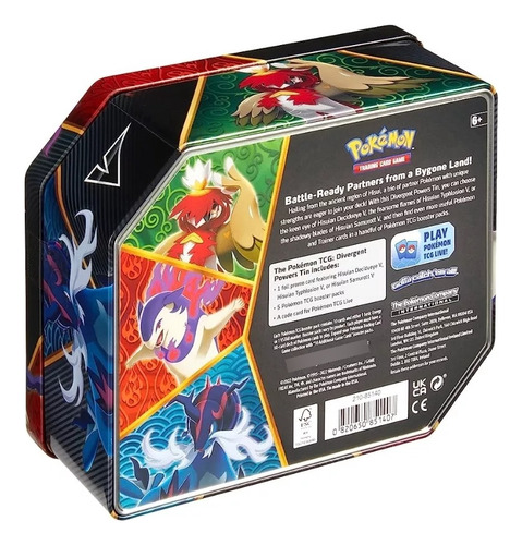 Lata Pokémon Poderes Divergente Typhlosion Hisui V - Copag