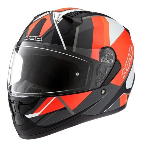 Casco Mac Bass Nirvana Negro Naranja Mate Xl - Bondio