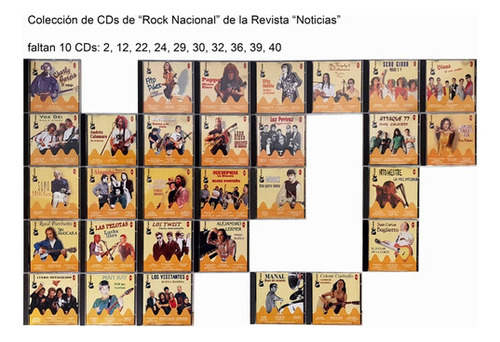 Gran Coleccion Cds Rock Nacional Noticias 40 Unidades (511