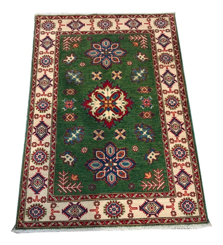 Alfombra Afgana Kazak Original Hecha A Mano 1.50x1.02 