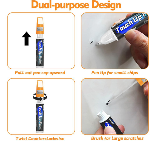 Myprokit Pintura De Retoque Para Automóviles, Pintura Blanca