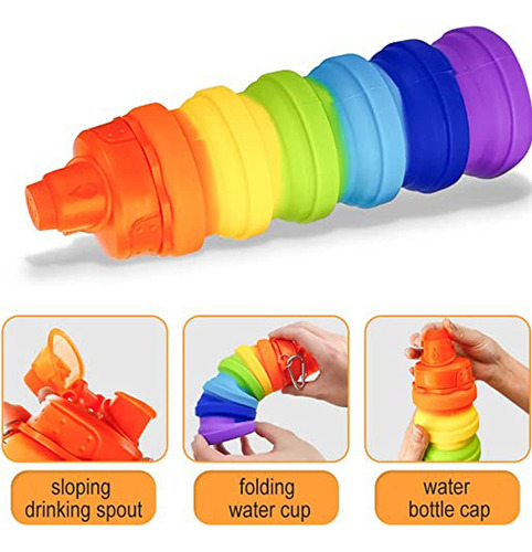 Taza De Agua Plegable De Silicona 500ml Viajes Al Aire Libre