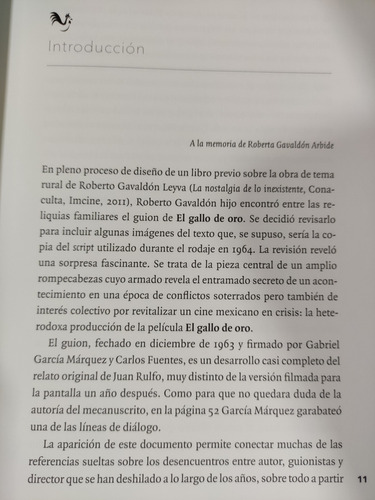 El Gallo De Oro. Fernando Mino Gracia. Ed. Unam