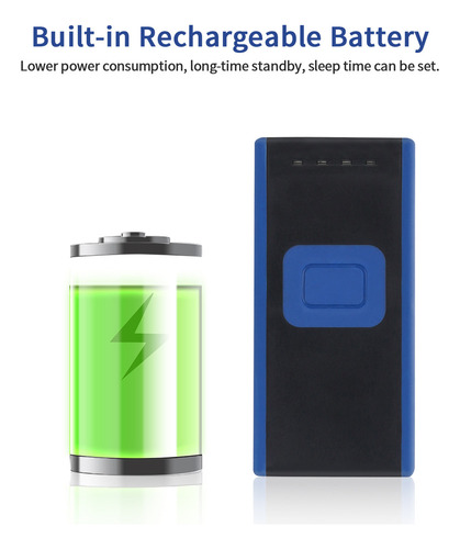Zya Mini Escáner De Código De Barras Qr 2d 3d Portátil 3 En