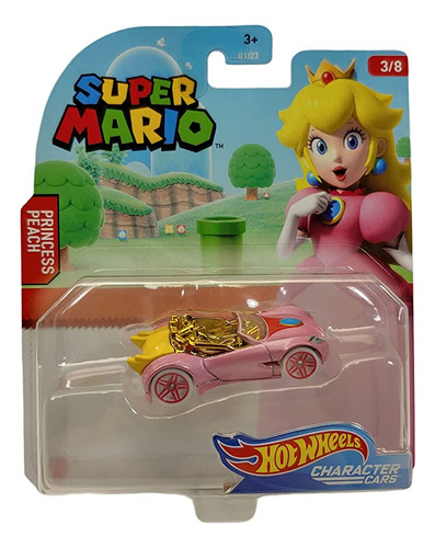 Hot Wheel Super Mario Caracter Coches Princesa Melocoton V