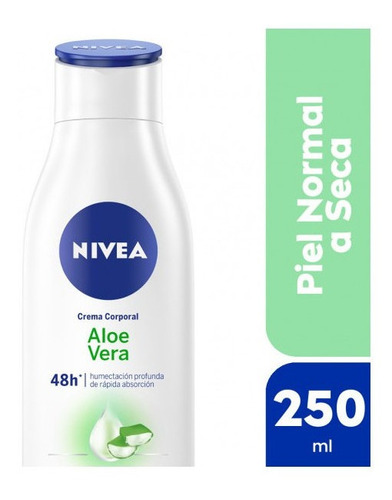 Nivea Body Aloe Vera Crema Corporal Para Piel Normal X 250 M