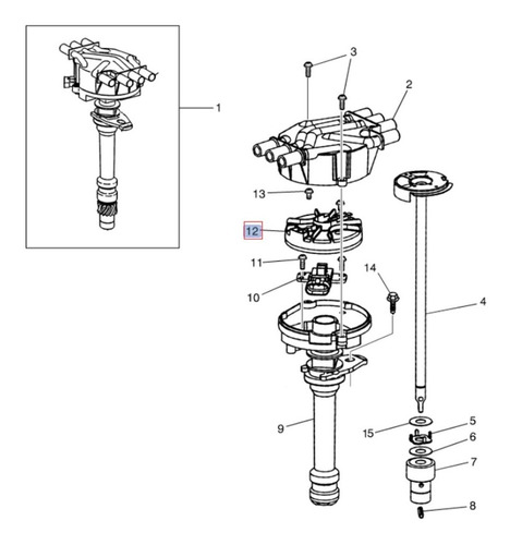 Rotor Distribuidor Ignicion Vortec 4.3 5.7 Y 8.1