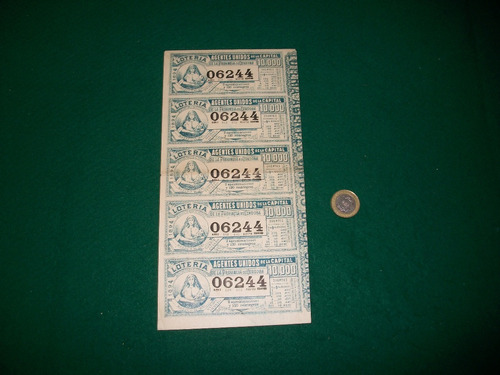 Cordoba . Billete Entero De Loteria Jugada 25/1/1894 .