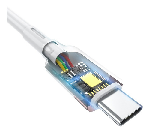 Cabo Turbo 3.1a 3 Metros Saídas Tipo-c / Hs-251 Cor Branco