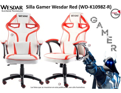 Silla Gamer Wesdar Red (wd-k1098z-r)