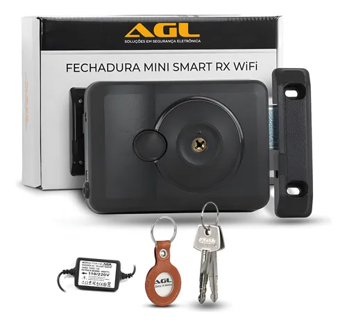 Fechadura Wifi Rf 433 Chave Alexa Google Agl Mini Smart Rx