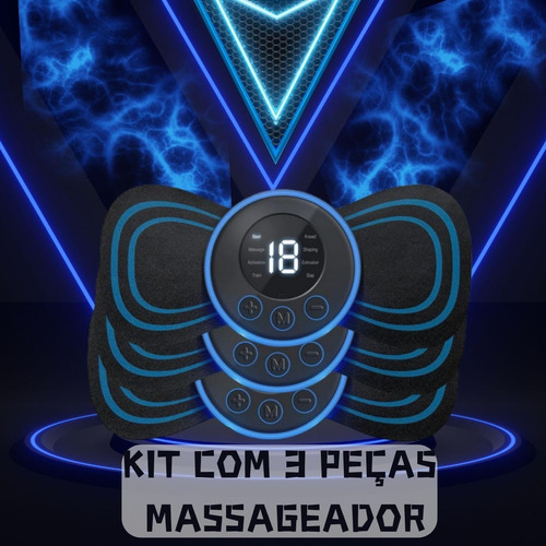 Kit 3 Masajeador Portátil Recargable For Dolor De Cuello Y
