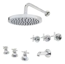 Comprar Combo Griferias Hydros Lavatorio Ducha Embutir Empotrar