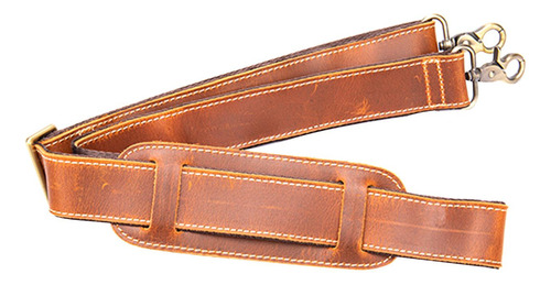 Alça De Bolsa De Couro Com Gancho De Metal Alça De Marrom