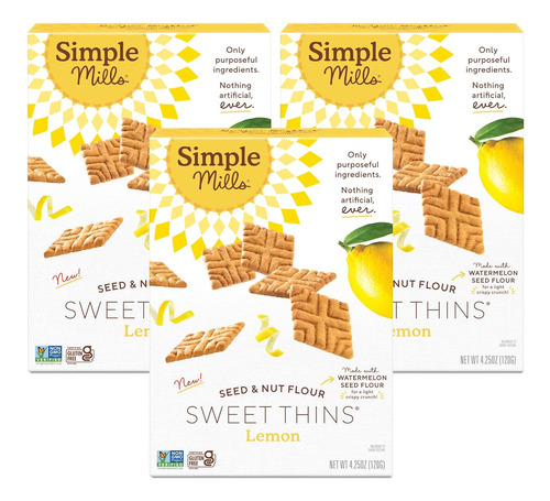 Simple Mills Semillas De Limón Y Harina De Nueces, Galletas